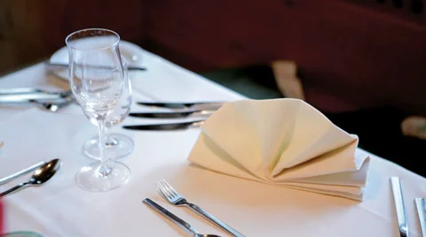 Rose on a restaurant table Video stock 36052707