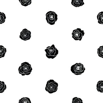 Rose seamless pattern background icon. Stockillustratie