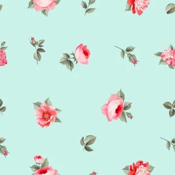 Rose seamless pattern 스톡 일러스트