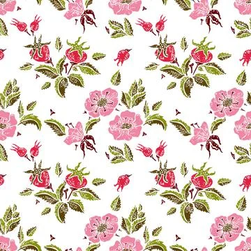 Rose seamless pattern Stock Illustration