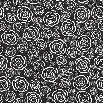 Rose seamless pattern. Vector illustration. Illustrazione stock