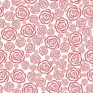 Rose seamless pattern. Vector illustration. Stock Illustration