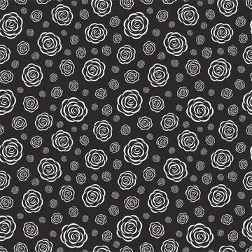 Rose seamless pattern. Vector illustration. 스톡 일러스트
