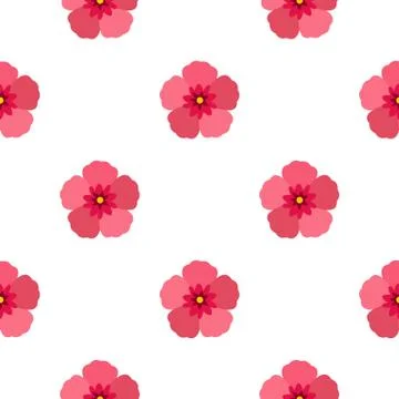 Rose of Sharon pattern seamless Stock Illustration