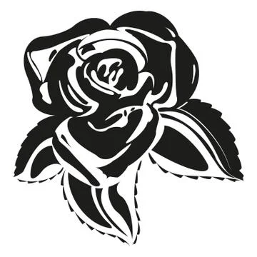 Rose silhouette Stock Illustration