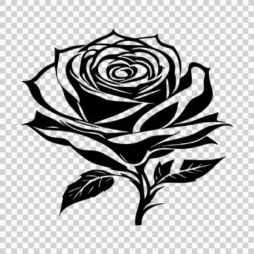 Rose silhouette vector icon design Stock Illustration