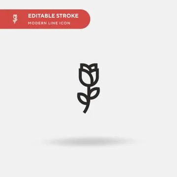 Rose Simple vector icon. Illustration symbol design template for web mobile U Stock Illustration