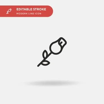 Rose Simple vector icon. Illustration symbol design template for web mobile U Illustrazione stock