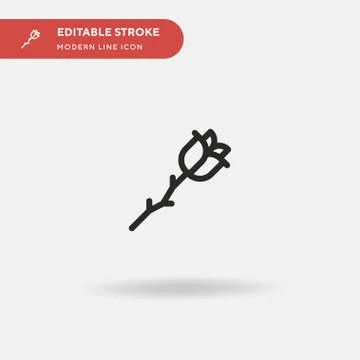 Rose Simple vector icon. Illustration symbol design template for web mobile U Illustrazione stock