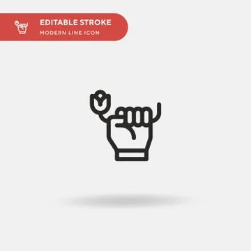 Rose Simple vector icon. Illustration symbol design template for web mobile U Illustrazione stock