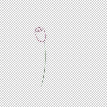 Rose Sketch (Transparent Background) Illustrazione stock