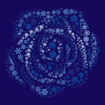 Rose of snowflakes Stock-Illustration