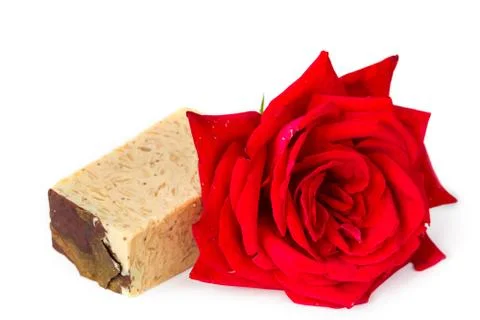 Rose soap Stock Photos