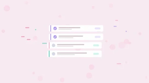 Rose Support Tickets Flat Design Seamless Loop Animated Background For Helpdesk Stock Footage 342457683