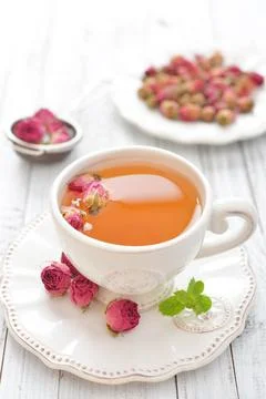Rose tea 스톡 사진