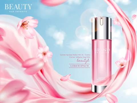 Rose toner ads Stock Illustration
