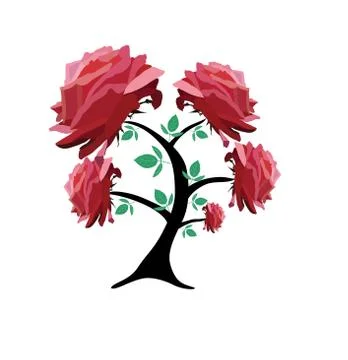 Rose tree Stock Illustration