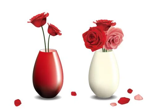 Rose vase Stock Illustration