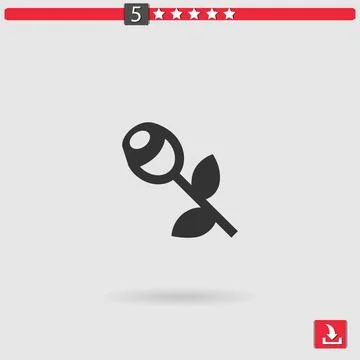 Rose vector icon Stock Illustration
