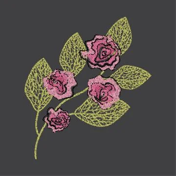 Rose vector illustration. Doodle style. Design, print, logo, decor, textile, Stock-Illustration