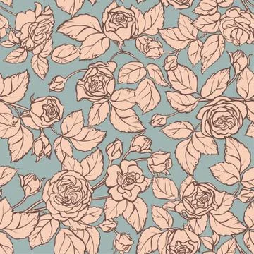 Rose vector pattern Illustrazione stock