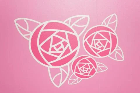 Rose on the wall for a background image. Stock Photos