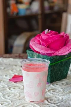 Rose water Stock Photos