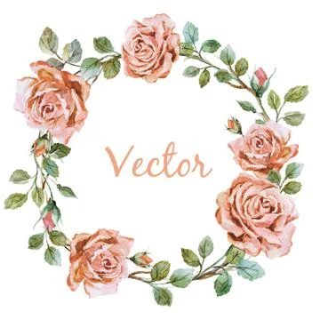 Rose wearth Stock Illustration