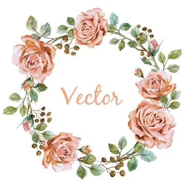 Rose wearth Stock Illustration
