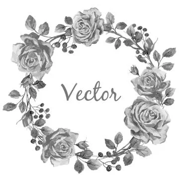 Rose wearth Stock Illustration