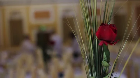 Rose, wedding table centrepiece 動画素材 41446169