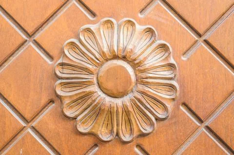 Rose window in the foreground Foto stock