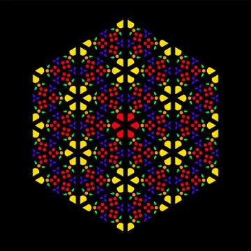 Rose window leadlight impression Illustration