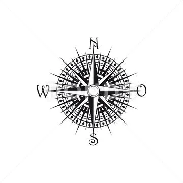 Rose of Winds, isolated cartography compass: Royalty Free #122123286