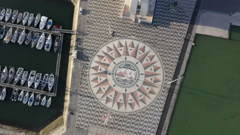 Rose Of The Winds Sidewalk Video stock 204977898