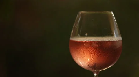 Rose wine with blurry back ground Stock Footage 52206283