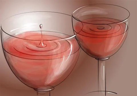 Rose wine Stock Illustration