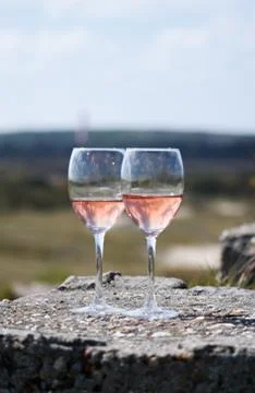 Rose wine 库存照片