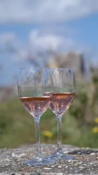 Rose wine 库存照片