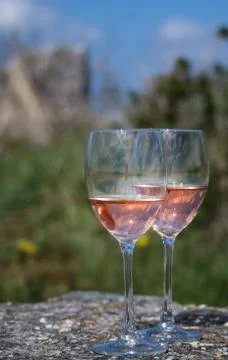 Rose wine 库存照片