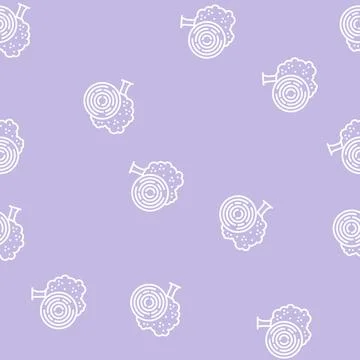 Rose wood line seamless pattern Stock Illustration