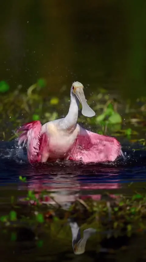 Roseate Spoonbill in the wild Vídeo Stock 328980246