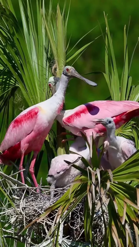 Roseate Spoonbill in the wild Stock Footage 328980330