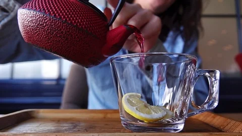 Rosehip Tea Pouring Stock Footage 117546372
