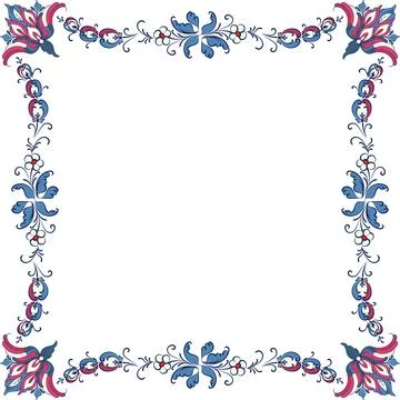 Rosemaling frame  Illustrazione stock