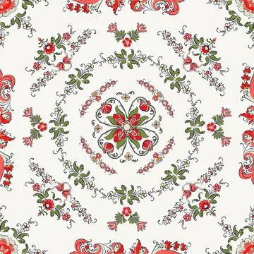 Rosemaling vector pattern Illustrazione stock