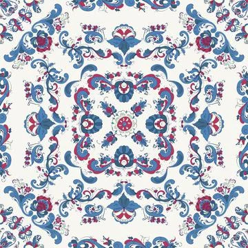 Rosemaling vector pattern Illustrazione stock