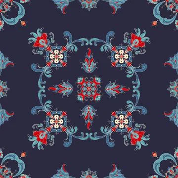 Rosemaling vector pattern Illustrazione stock