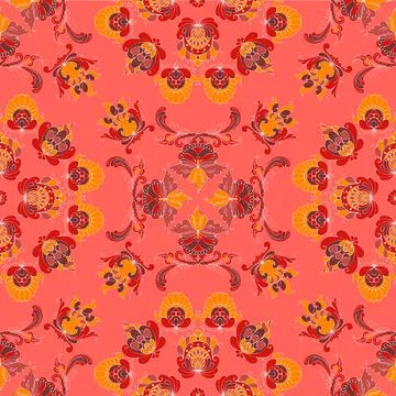 Rosemaling vector pattern Stock Illustration