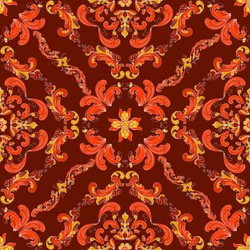 Rosemaling vector pattern Stock Illustration